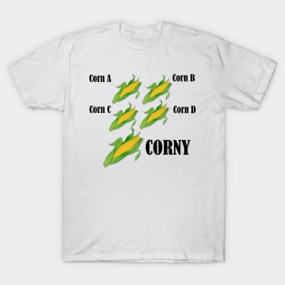 Corn on the Cob Corny Pun Humor T-Shirt